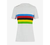 T-shirt Santini x Championne du Monde UCI Arc-en-ciel manches courtes blanc femme - XL