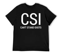 T-shirt sarcastique humoristique Can't Stand Idiots pour hommes et femmes - T-shirt graphique humoristique, Style noir, 4XL