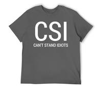 T-shirt sarcastique humoristique Can't Stand Idiots pour hommes et femmes - T-shirt graphique humoristique, Style gris foncé, 6XL