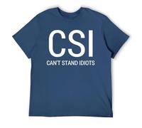 T-shirt sarcastique humoristique Can't Stand Idiots pour hommes et femmes - T-shirt graphique humoristique, Style marine, M