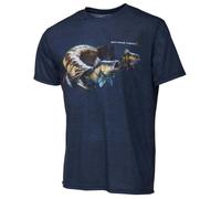 T-shirt - SAVAGE GEAR - Cannibal - Manches courtes - 100% Polyester - Bleu L
