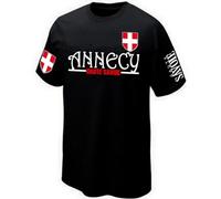T-Shirt Savoie ou Haute Savoie - Villes - Réf PRIMALP01E (FR/ES, Alpha/Lettres, XXL, Taille Normale, Taille Normale, Annecy #2)