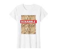 T-Shirt Scrabble Tiles, Plusieurs Tailles et Couleurs T-Shirt, Femme, Blanc, L