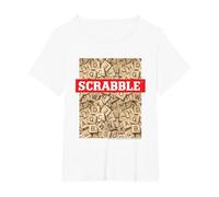 T-Shirt Scrabble Tiles, Plusieurs Tailles et Couleurs T-Shirt, Femme Grandes Tailles, Blanc, 3X