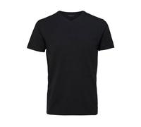 T-shirt Selected manches courtes Col V Newpima Noir L