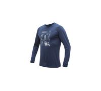 T-shirt Sensor Merino Actif Extérieur Bleu Foncé L