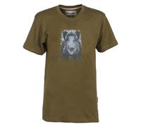 T-shirt sérigraphié sanglier enfant PERCUSSION Vert 8 ans