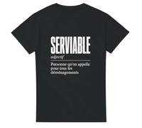 T shirt Serviable Personne Qu'On Appelle pour Tous les Déménagements | T shirt Rigolo Coup de Main - Idée Cadeau Originale