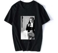T-Shirt Sexy Nonne Smoke Nun Cross Cross The Happiness is Have My T-Shirt Men Cotton Tshirt Hip Hop Tees Tops Streetwear Black 3XL