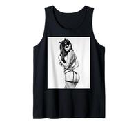 T-Shirt Sexy pour Homme Motif Bad Kitty Pinup Girl Débardeur