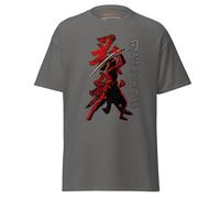 T-shirt Shadow Warrior - T-shirt japonais Samurai Shinobi Esthétique pour les joueurs - Design féodal inspiré du Japon pour les fans de l'univers Shadow Creed, charbon, S