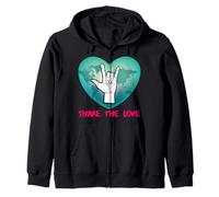 T-Shirt « Share The Love » pour Enfants, garçons et Filles, Cadeau ASL pour Femmes et Enfants Sweat à Capuche