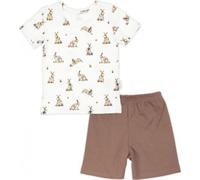 T-shirt + short, ensemble coton Nicol, Rabbit, crème/marron, taille 110