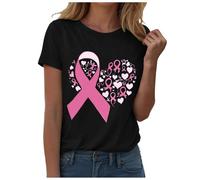 T-shirt significatif pour femme - Haut confortable - Imprimé graphique - Col rond - Manches courtes - Motif nœud - Inscription charité - Été pour faire des dons, Stil-o01 Noir, XL