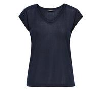 T-Shirt - Silvery - Femme - Manches courtes - Col V - Bleu M