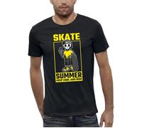 T-shirt SKATE SUMMER - Squelette avec un skateboard - PIXEL EVOLUTION - Homme M