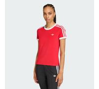 Adidas Originals T-shirt 3 Stripes Slim manches courtes Rouge XS Femme