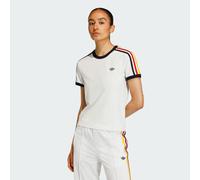 T-shirt slim 3bandes Cloud White / Black / Team Power Red 2 / Collegiate Gold M