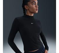 T-shirt slim à manches longues et col montant Nike Chill Knit pour femme Noir/Sail XL (FR 50-52)