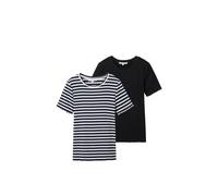 T-shirt slim cÃŽtelÃ© femme Tom Tailor Denim (x2) Bleu XL