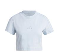 T-shirt slim crop femme adidas All Szn 3-Stripes Bleu M