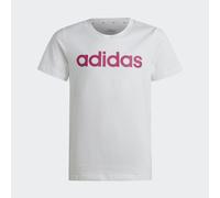 T-shirt slim en coton Essentials Linear Logo White / Semi Lucid Fuchsia 9-10A