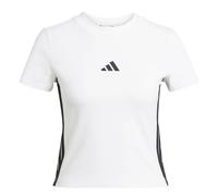 Adidas – T-shirt Femme 3‑Stripes SJ Baby Tee – Taille L – Blanc/Noir