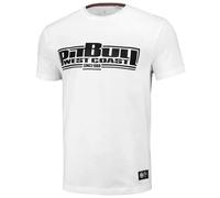 Pitbull T-shirt pour homme Pit Bull West Coast Coupe slim Classic Boxing Classique Col rond, Blanc., M