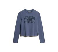 T-shirt slim manches longues femme Superdry Athletic Essentials Ringer Bleu S