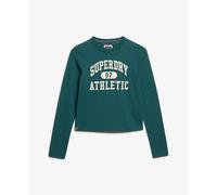 Superdry Athletic Ringer Slim Long Sleeve T-shirt Vert L Femme