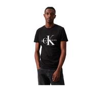 Calvin Klein Jeans T-Shirt Homme Manches Courtes Core Monologo Slim, Noir (Ck Black), L