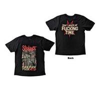 T-shirt slipknot fuck me up back print unisexe noir taille xxl Noir G
