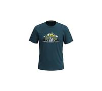 T shirt smartwool river van graphic bleu