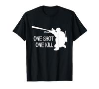 T-shirt Sniper One Shot One Kill Blanc T-Shirt