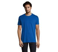 Sol's T-shirt Imperial Homme – Manches courtes 100% coton peigné – Bleu royal L