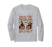 T-Shirt Solve The Problem 9x7+4 Meme 6.7 Halloween Horreur M Manche Longue