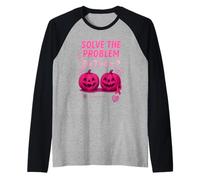 T-Shirt Solve The Problem 9x7+4 Meme 6 7 We Wear Pink Manche Raglan