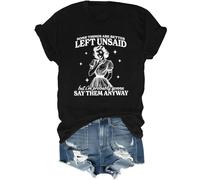 T-shirt « Some Things are Better Left Unsaid Shirt But I'm Probably Going to T Shirt Funny Saying Tops », Noir , XXL