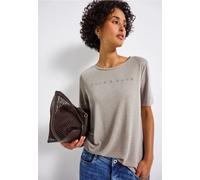 T-shirt soyeux avec inscriptions