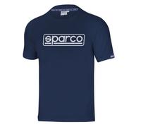 T-Shirt Sparco Frame En Coton À Manches Courtes TG.S Bleu Marine Collier Sparco