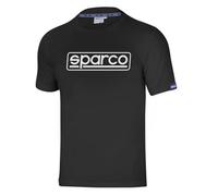 T-shirt Sparco Frame manches mi-longues TG L en coton noir avec logo