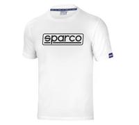 T-shirt Sparco Frame manches mi-longues TG S en coton blanc avec logo