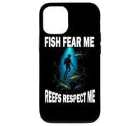 T-Shirt Spearfishing Plongée Fish Fear Me Reefs Respect Me Coque pour iPhone 12/12 Pro
