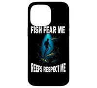 T-Shirt Spearfishing Plongée Fish Fear Me Reefs Respect Me Coque pour iPhone 14 Pro Max