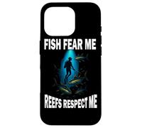 T-Shirt Spearfishing Plongée Fish Fear Me Reefs Respect Me Coque pour iPhone 16 Pro