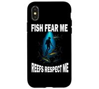 T-Shirt Spearfishing Plongée Fish Fear Me Reefs Respect Me Coque pour iPhone X/XS