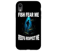 T-Shirt Spearfishing Plongée Fish Fear Me Reefs Respect Me Coque pour iPhone XR