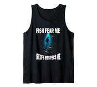 T-Shirt Spearfishing Plongée Fish Fear Me Reefs Respect Me Débardeur