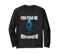 T-Shirt Spearfishing Plongée Fish Fear Me Reefs Respect Me Manche Longue
