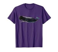 T-Shirt Sperm Whale Ocean Love Whale T-Shirt, Homme, Violet, S